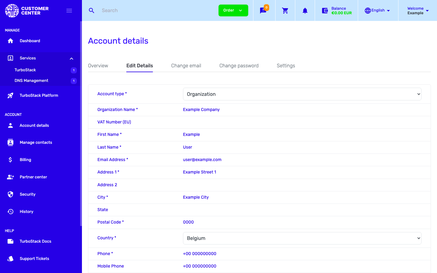 The Edit Details tab