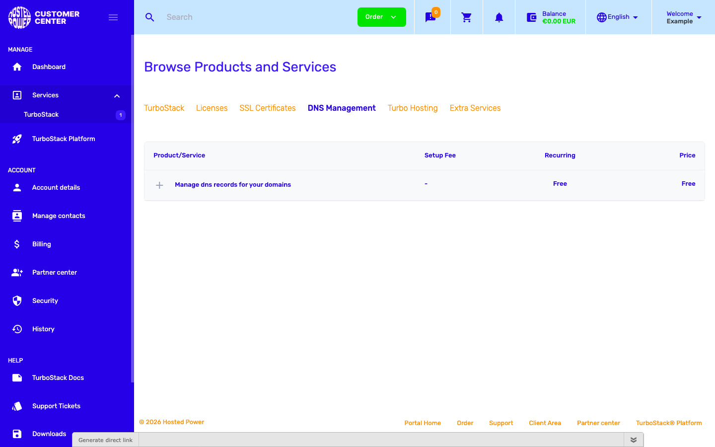 Ordering DNS management|1000