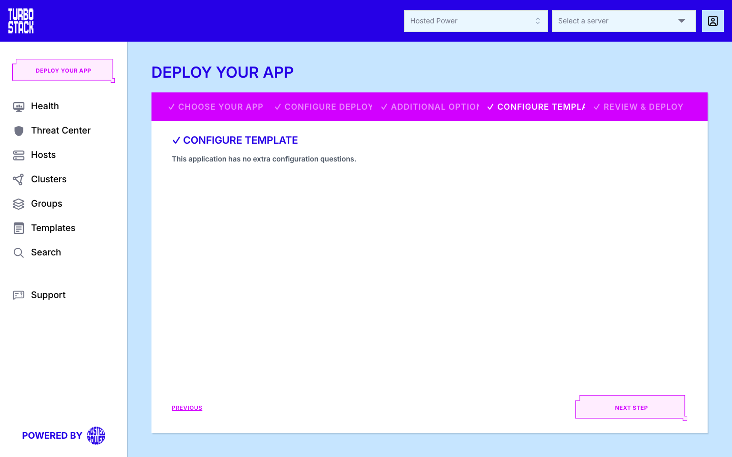 Step 4 for an application without open questions