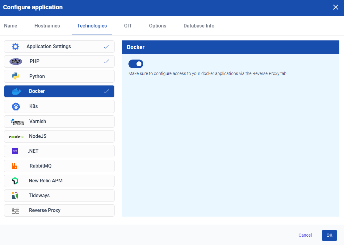 TurboStack Enable Docker