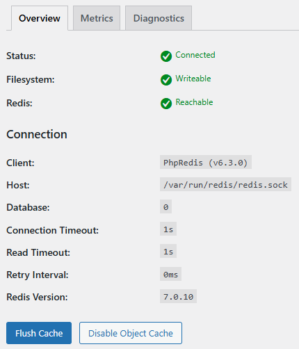 Redis Object Cache WordPress