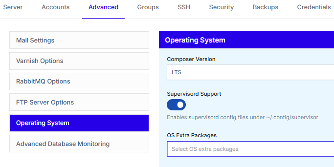 Enabling Supervisord